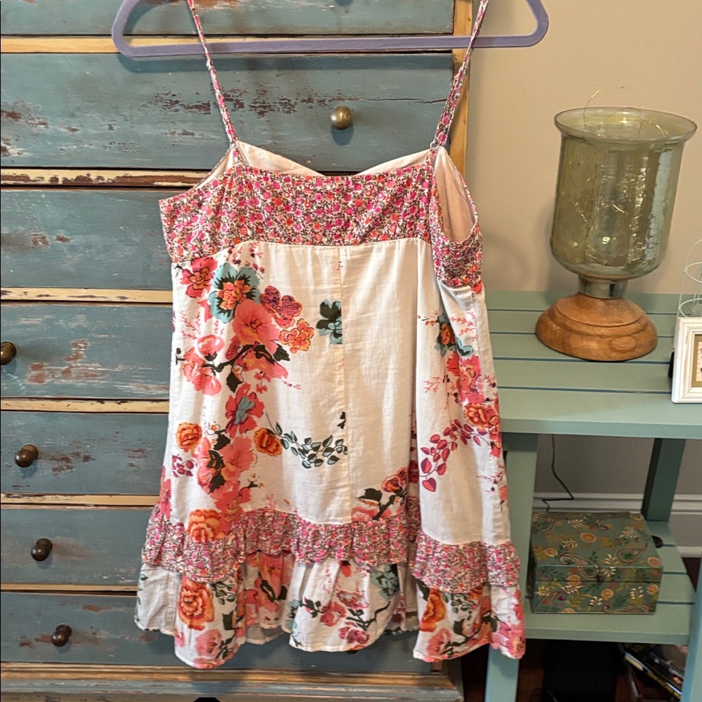Fire Los Angeles Pink and White Floral' Sundress Sz Med - Picture 7 of 10